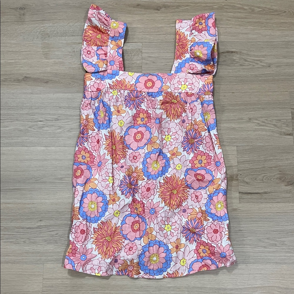Tuckernuck Floral Mini Dress in Pink and Blue